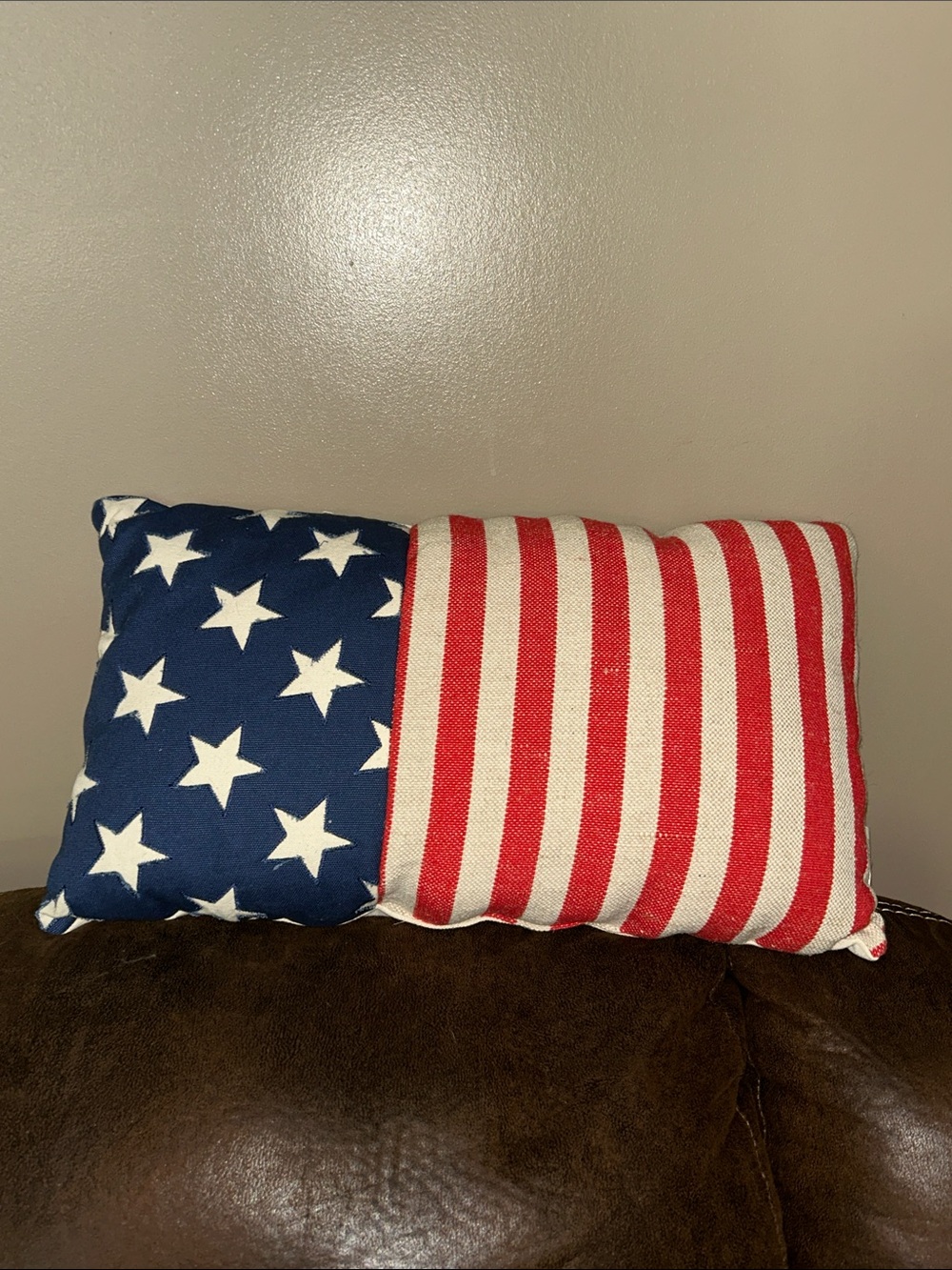 American Flag Decorative Pillow - Red, White & Blue